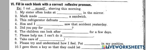 Reflexive pronoun
