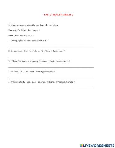 English 9- Unit 2- Skills 2- Writing