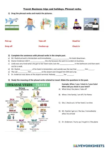 Travel phrasal verbs