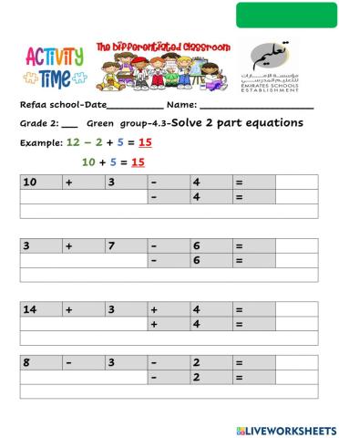Math-green group-lesson 3.4