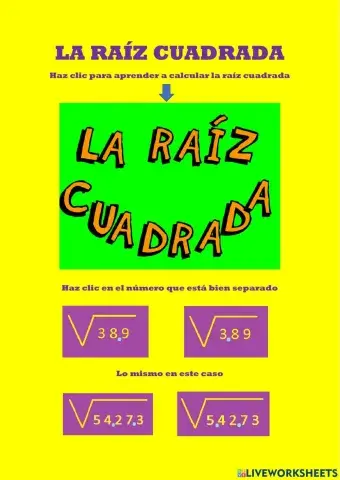 La raíz cuadrada