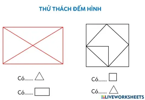 Thử thách đếm hình 2 sao