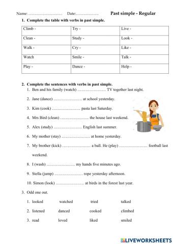 past simple - regular verbs