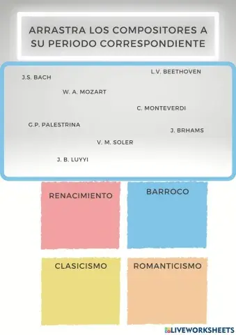 Arrastra los compositores a su periodo histórico