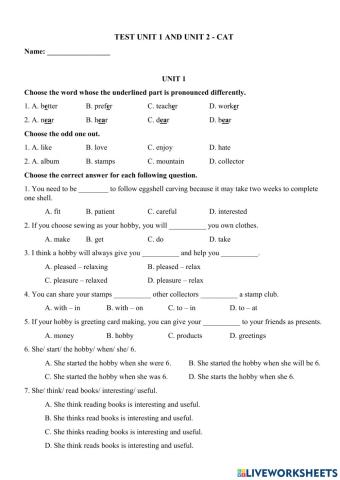 Grade 7-Unit 1-Unit 2