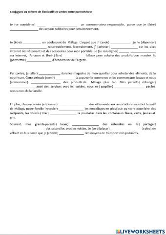 La consommation responsable