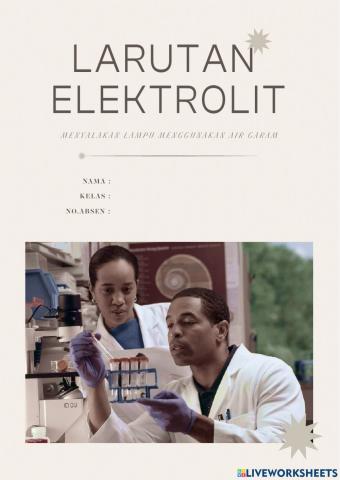 Home Experiment (Menyalakan Lampu Menggunakan Air Garam)