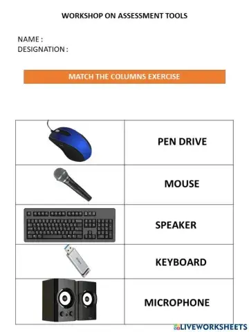Live computer worksheet