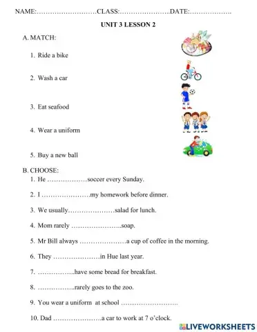 Unit 3 lesson 2 Family and friends 5