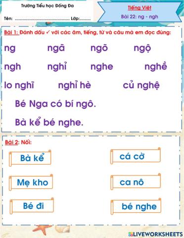 Bài 22: ng - ngh