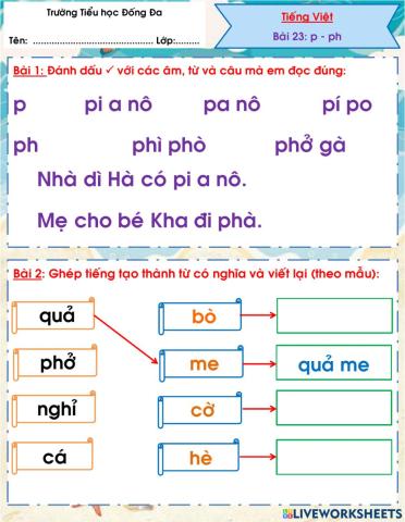 Bài 23: p - ph