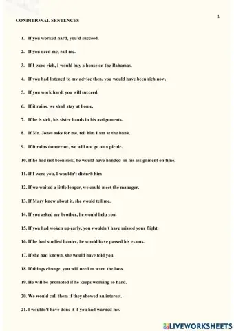 Omiting if - 10 exercises part 1