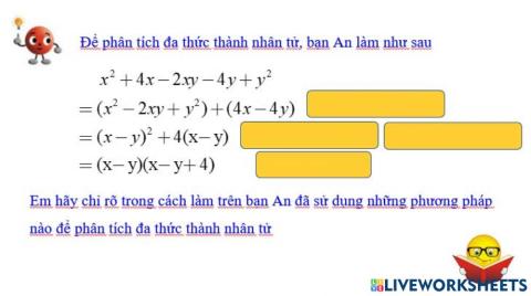 Phân tích đa thức thàng nhân tử