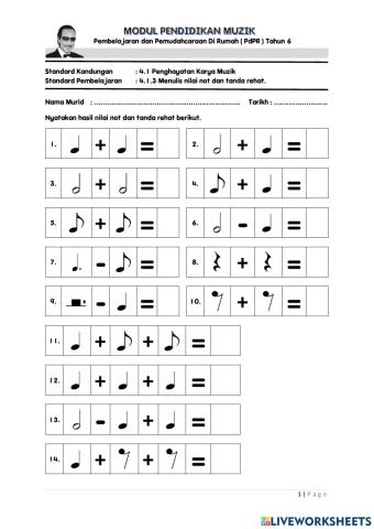 Kenali not & tanda rehat