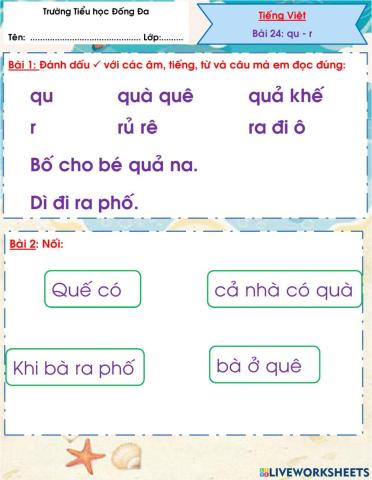 Bài 24: qu - r