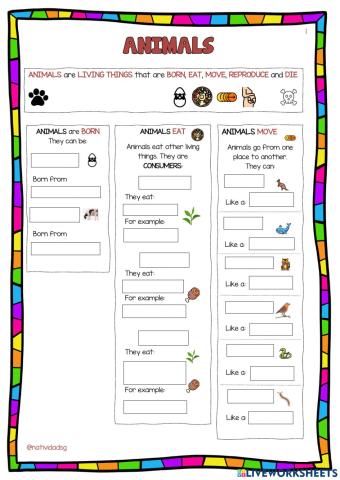 Animals: Vital functions 1