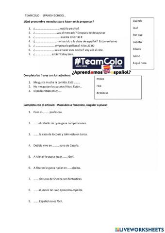 Spanish revision beginers