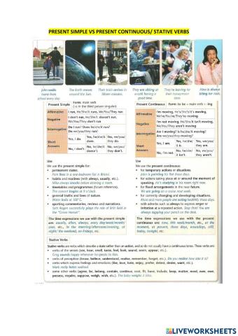Pst vs pct- state verbs