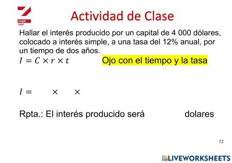 Interés Simple Problema 1