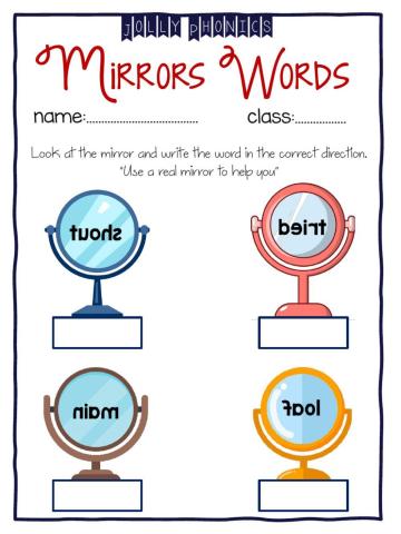 Mirrors Words