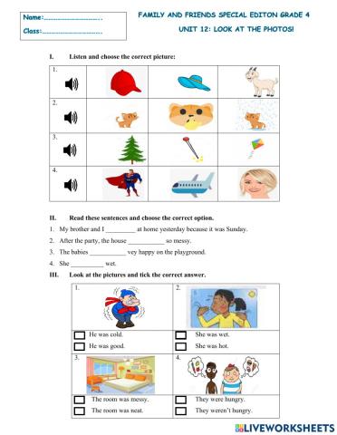 UNIT 12: LOOK AT THE PHOTOS!