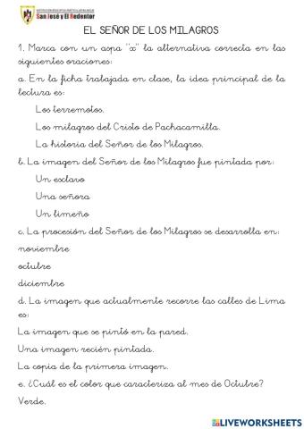 El señor de los milagros