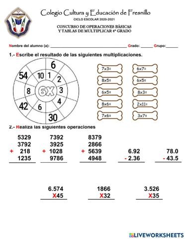Operaciones básicas