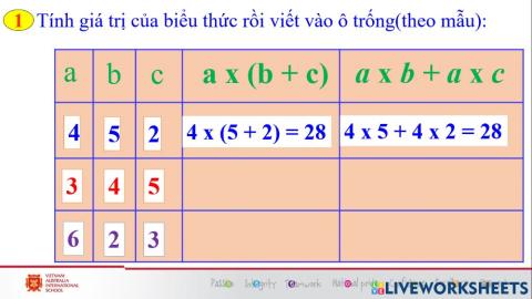 Tuần 12 - toán nhân một số với một tổng