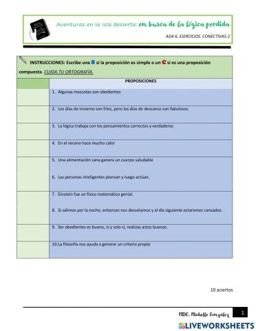 Proposiciones simples y compuestas