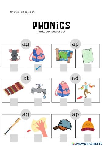 Phonics - short a