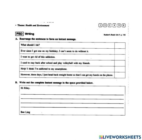 English writing form 2