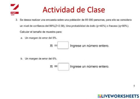 Determinación del Tamaño de Muestra Proporción 5