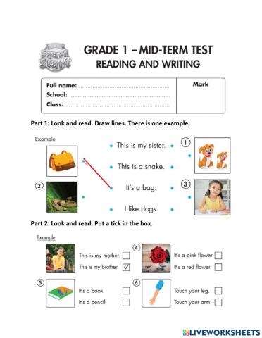 I Learn Smart Start Mid Term Test 