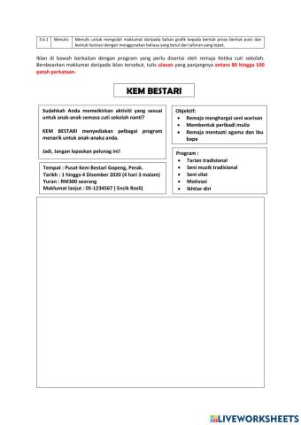 3.6.1 Ulasan Kem Bestari MI 2020 ms 96 Latihan