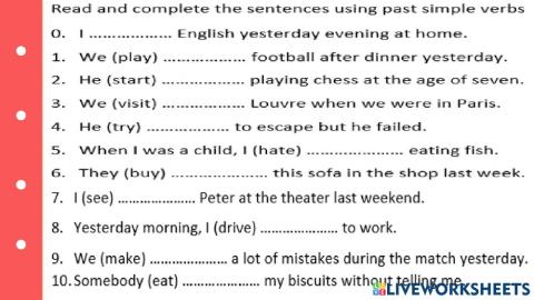 GS3-Review Unit 1-Simple Past