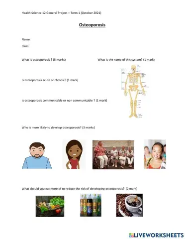 Osteoporosis diseases project G12