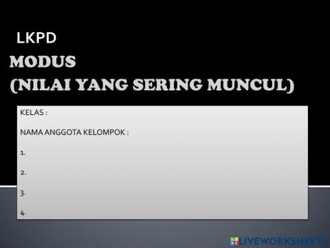 LKPD Modus Data Berkelompok