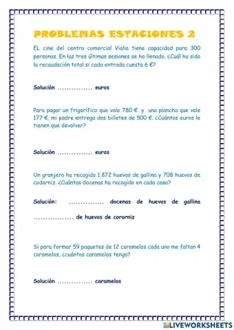 Problemas operaciones básicas