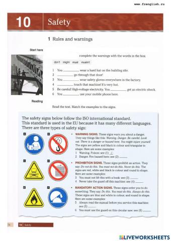 Technical English 1 - Safety