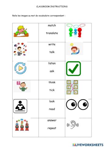 Classroom instructions