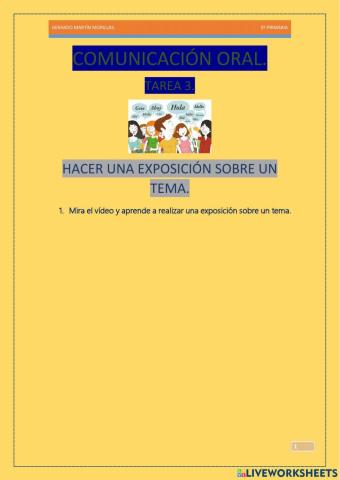Comunicación oral. Tarea 3.