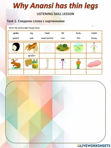 Why Anansi has thin legs!