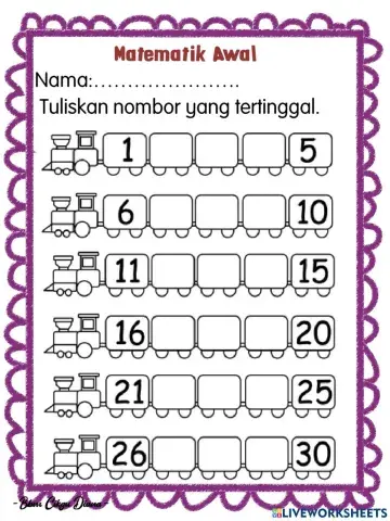 Kira nombor yang tertinggal