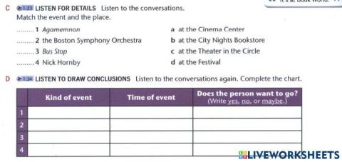 Listening. Details. Events.