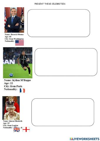 Present these celebrities