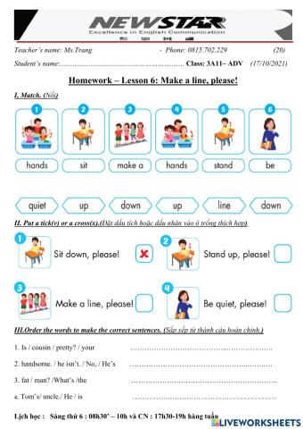 3A11-Lesson 6- Make a line, please!