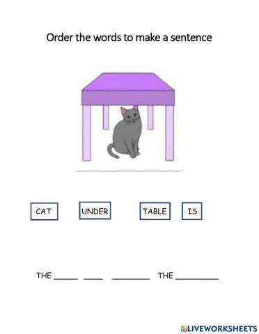 Order the words to make a sentence