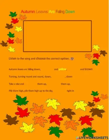 Autumn Leaves are Falling Down-Song