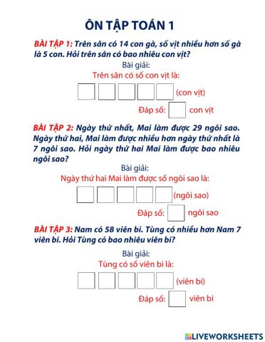 Toán ôn tập 1