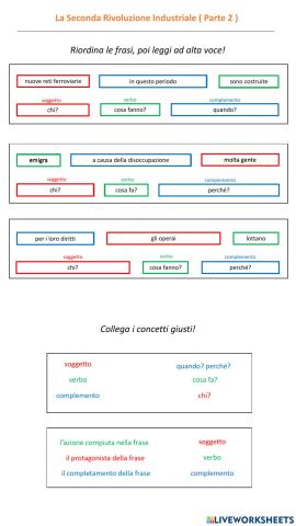 Analisi Logica - Seconda Rivoluzione Industriale - 2